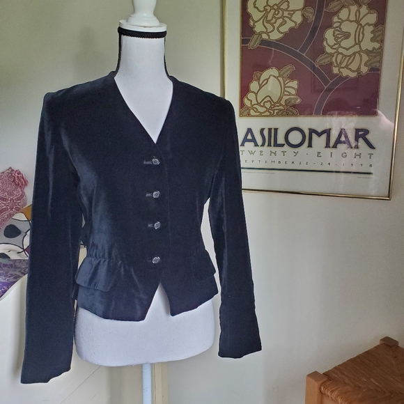 Vtg Nan Duskin Bill Blass Velvet Blazer - Picture 3 of 15